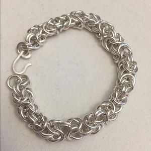 Beautiful Silver Byzantine chain bracelet